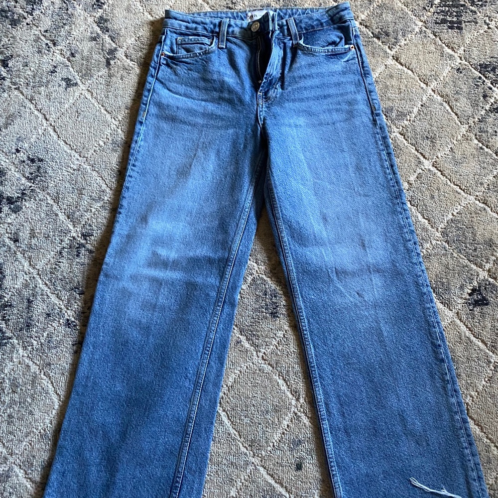 zara wide leg denim